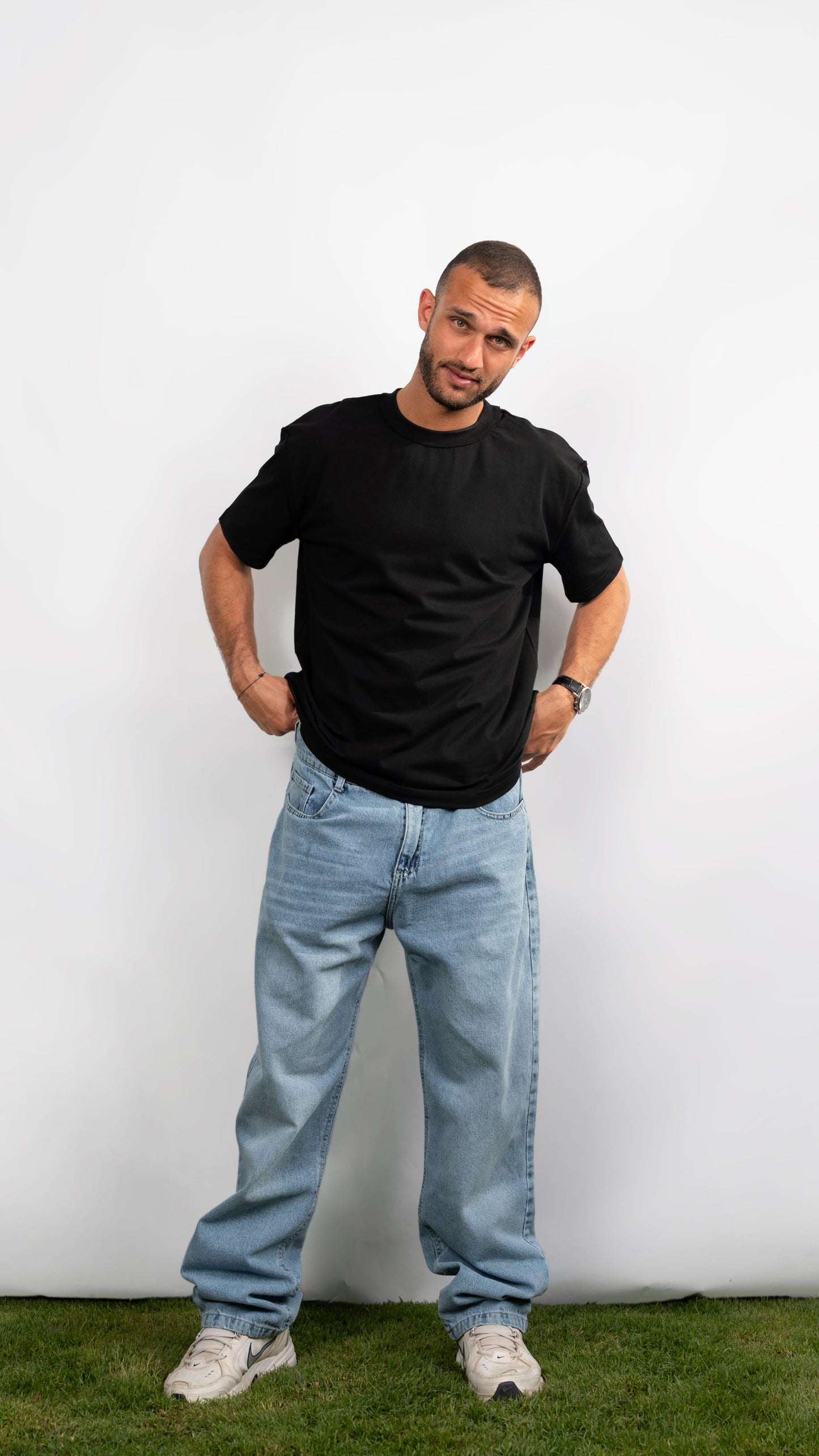 Relaxed Fit Denim - Light Blue Denim