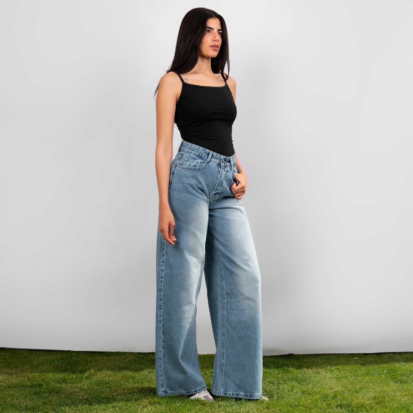 Curve - High Waist Light Blue Denim