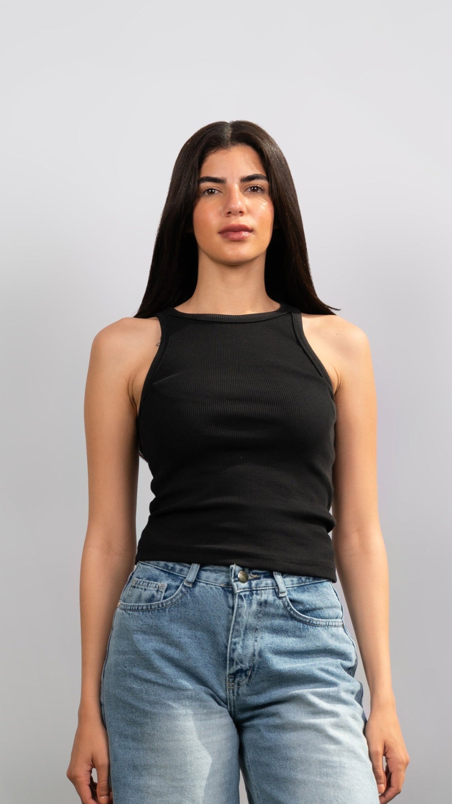 Tank Ripped Black Top