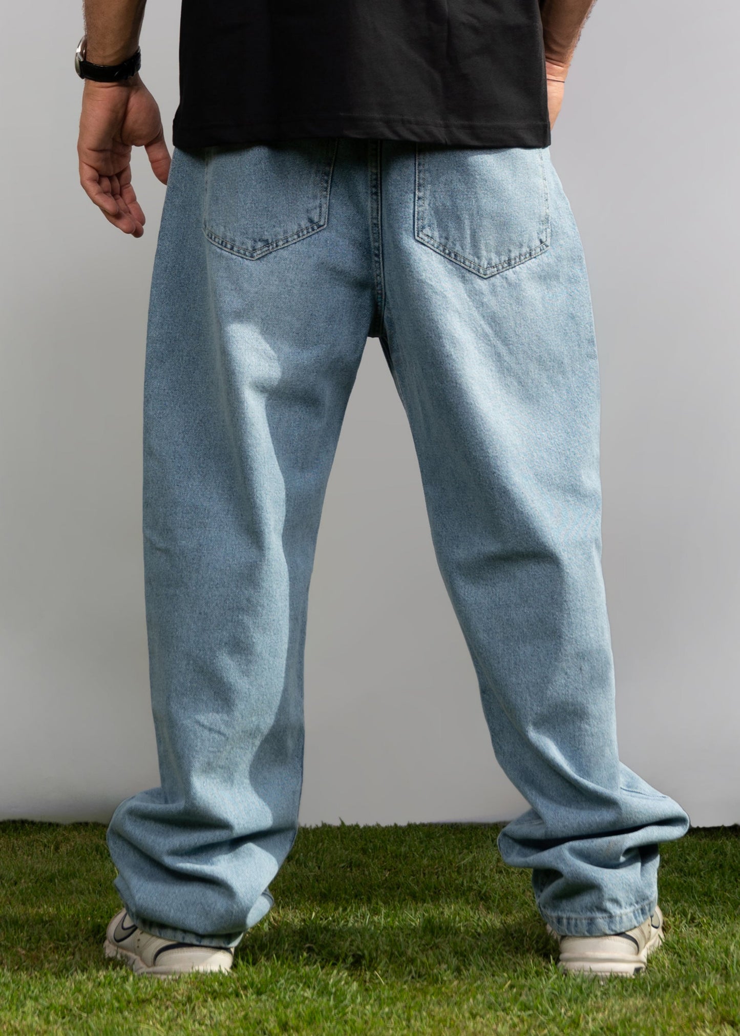 Relaxed Fit Denim - Light Blue Denim