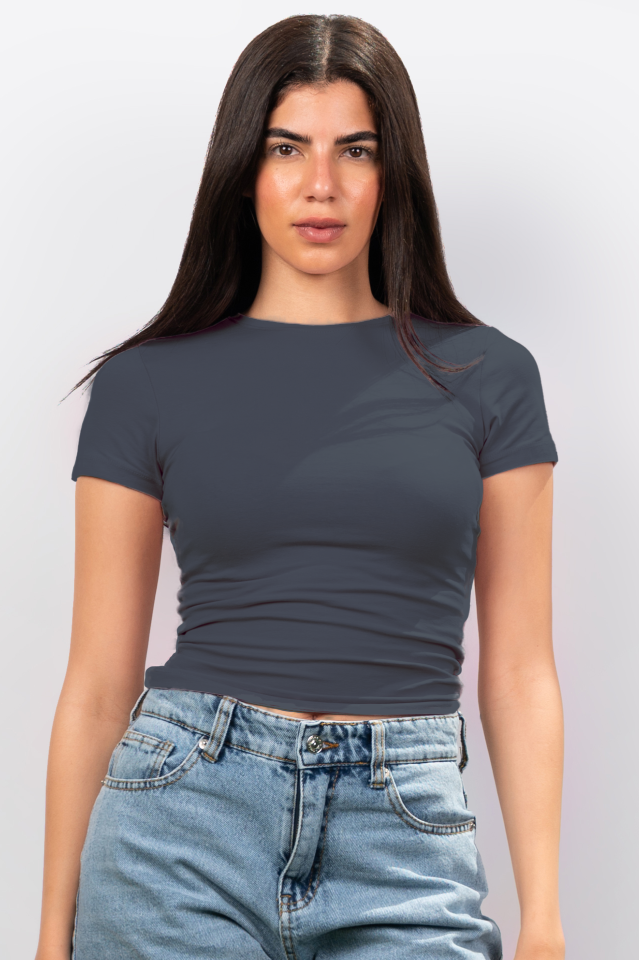 Short Sleeve Grey Top
