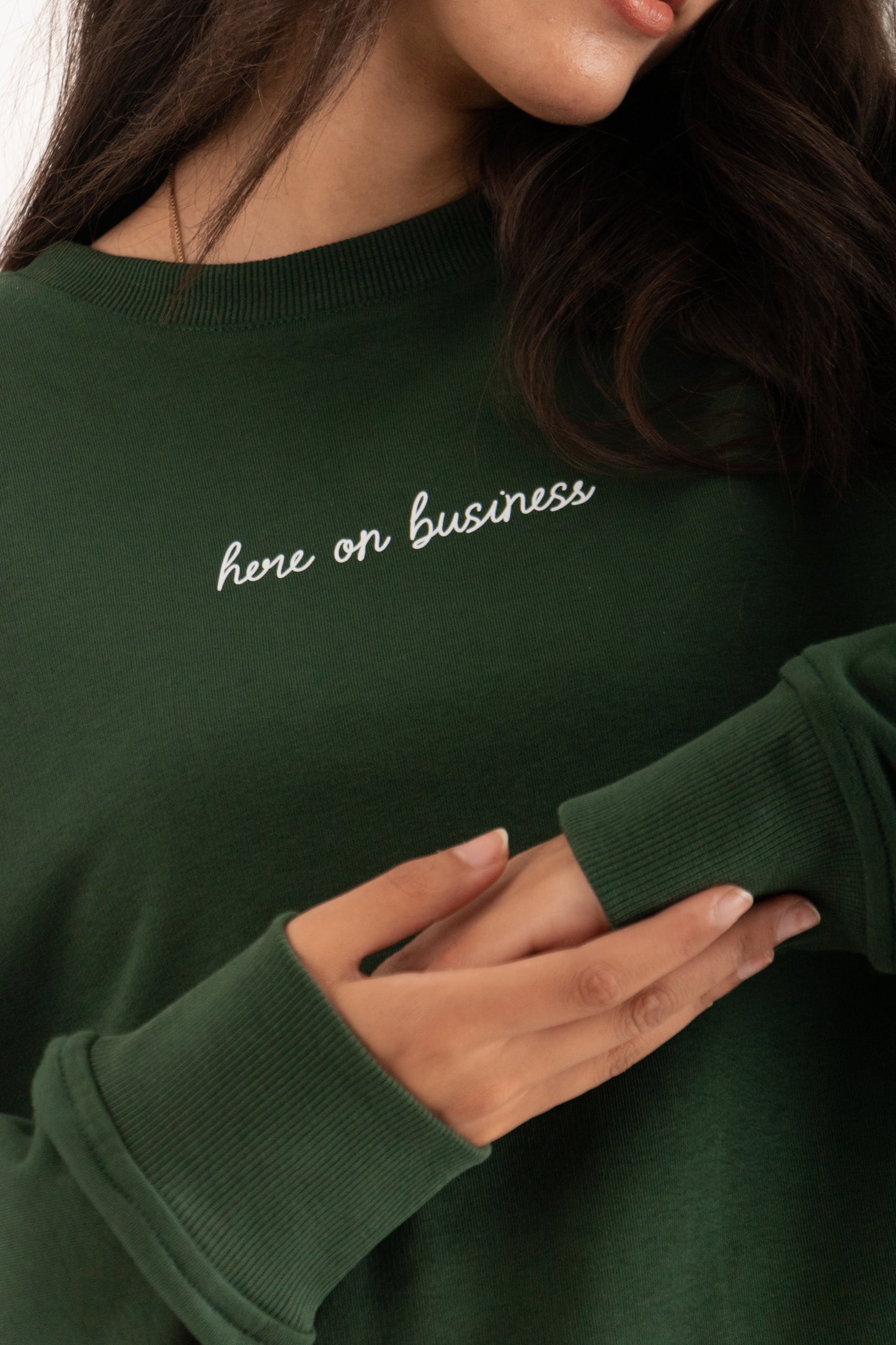 Here on Business Crewneck