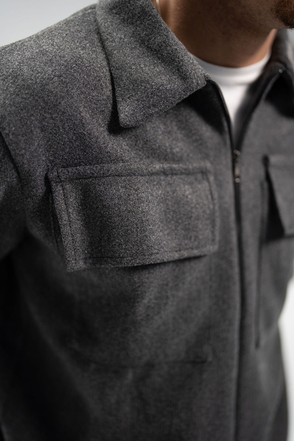Wool Overshirt – Dark Grey