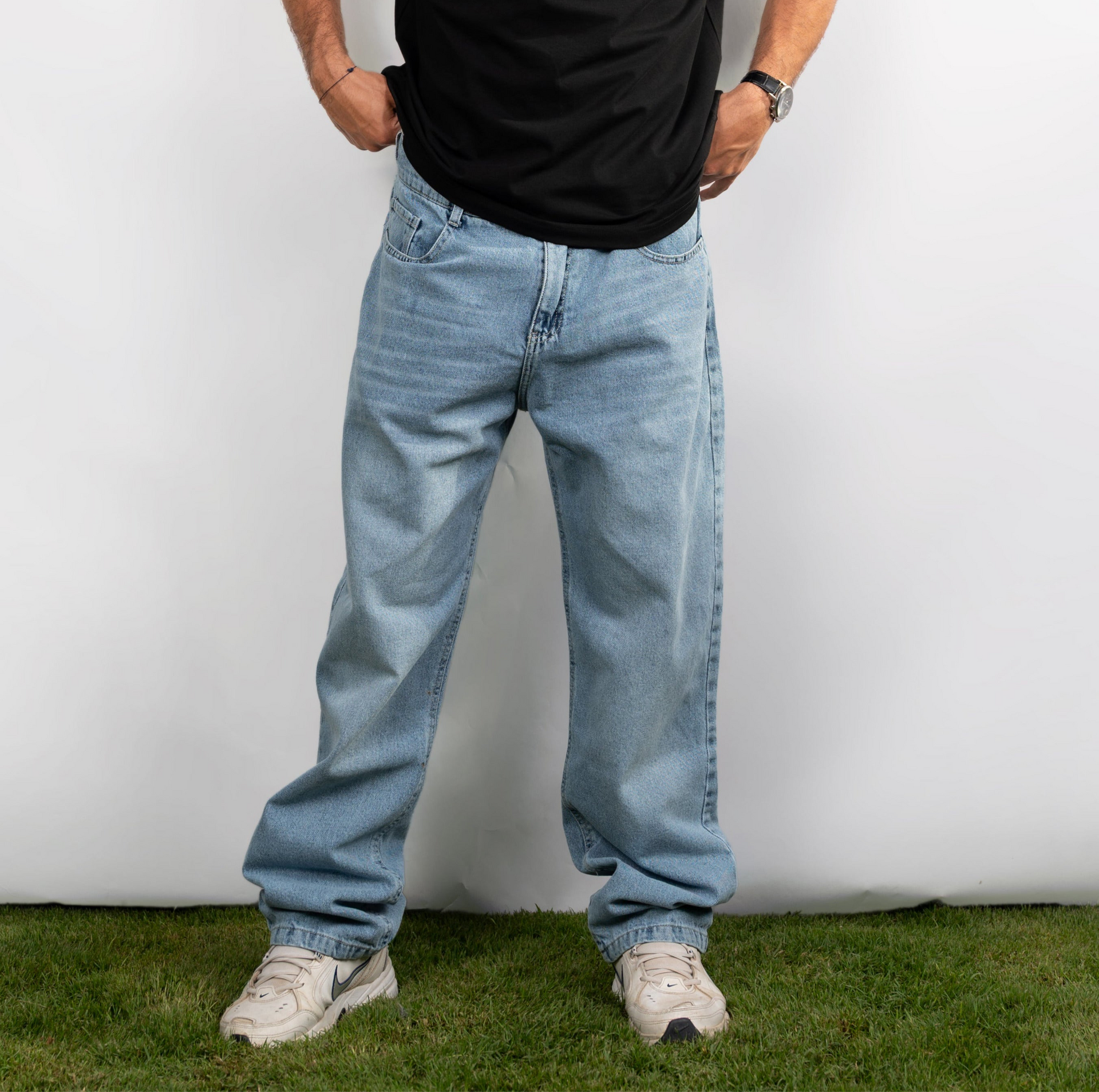 Relaxed Fit Denim - Light Blue Denim – Exile