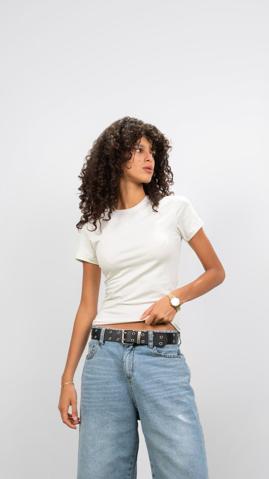 Lite - White Short Sleeve Top