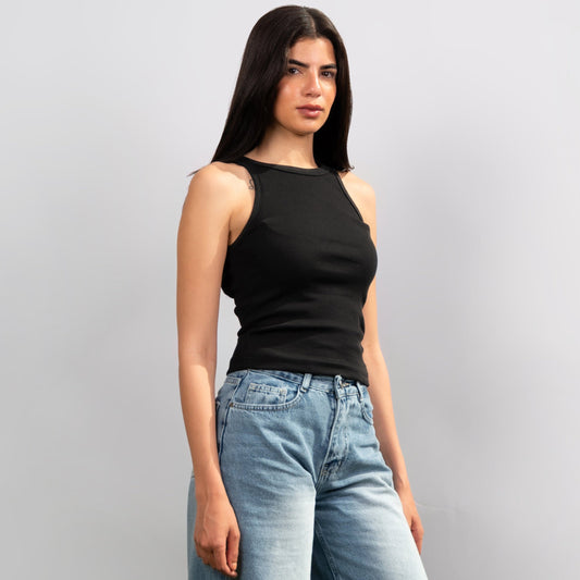 Tank Ripped Black Top