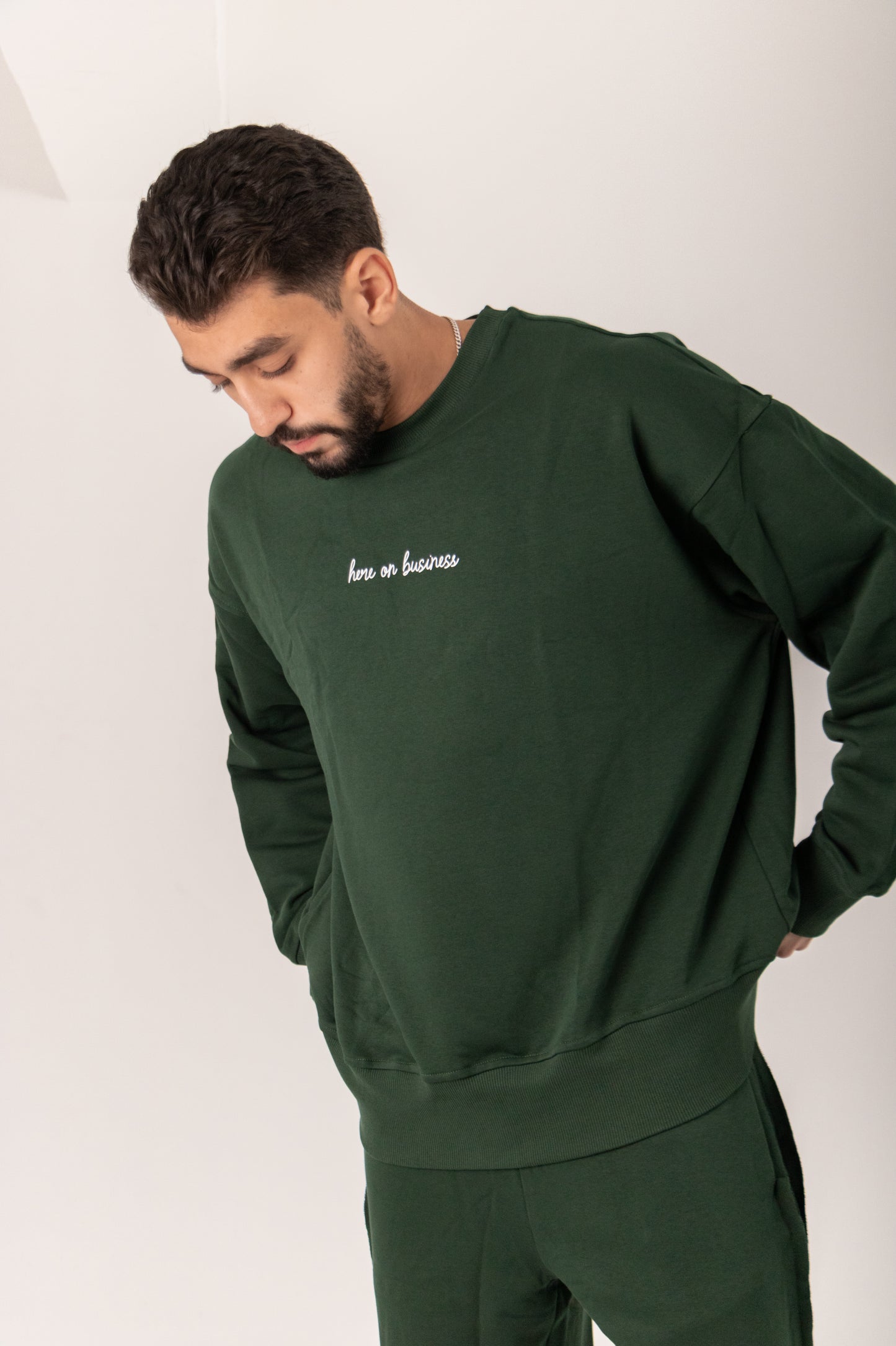 Here on Business Crewneck
