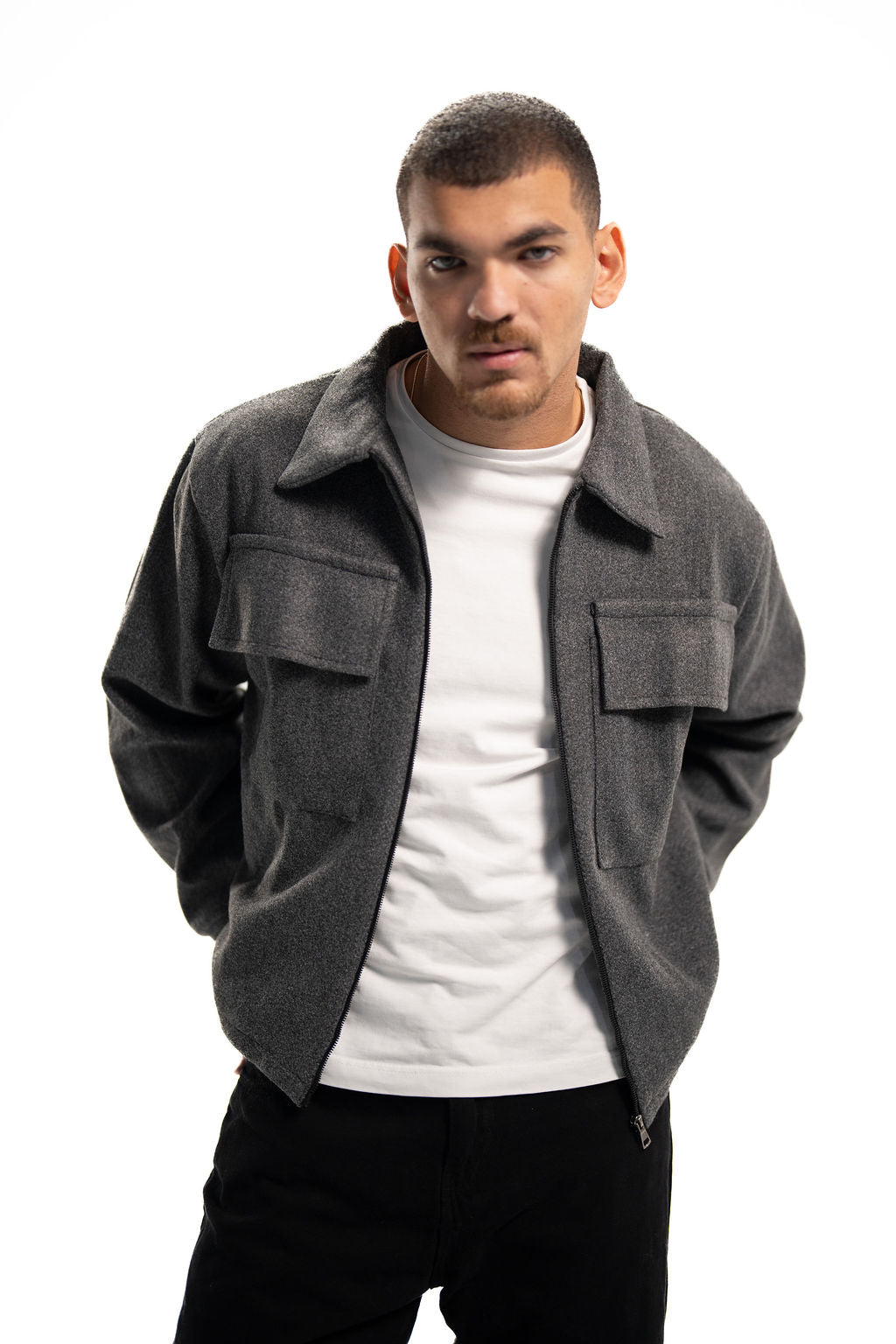 Wool Overshirt – Dark Grey