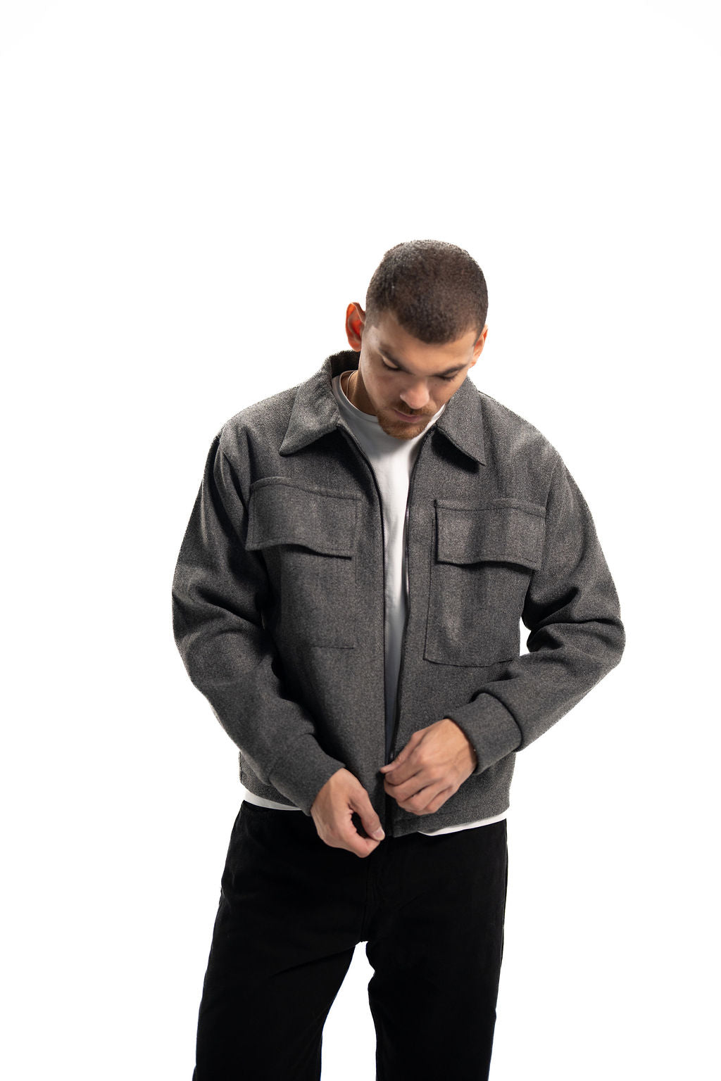 Wool Overshirt – Dark Grey