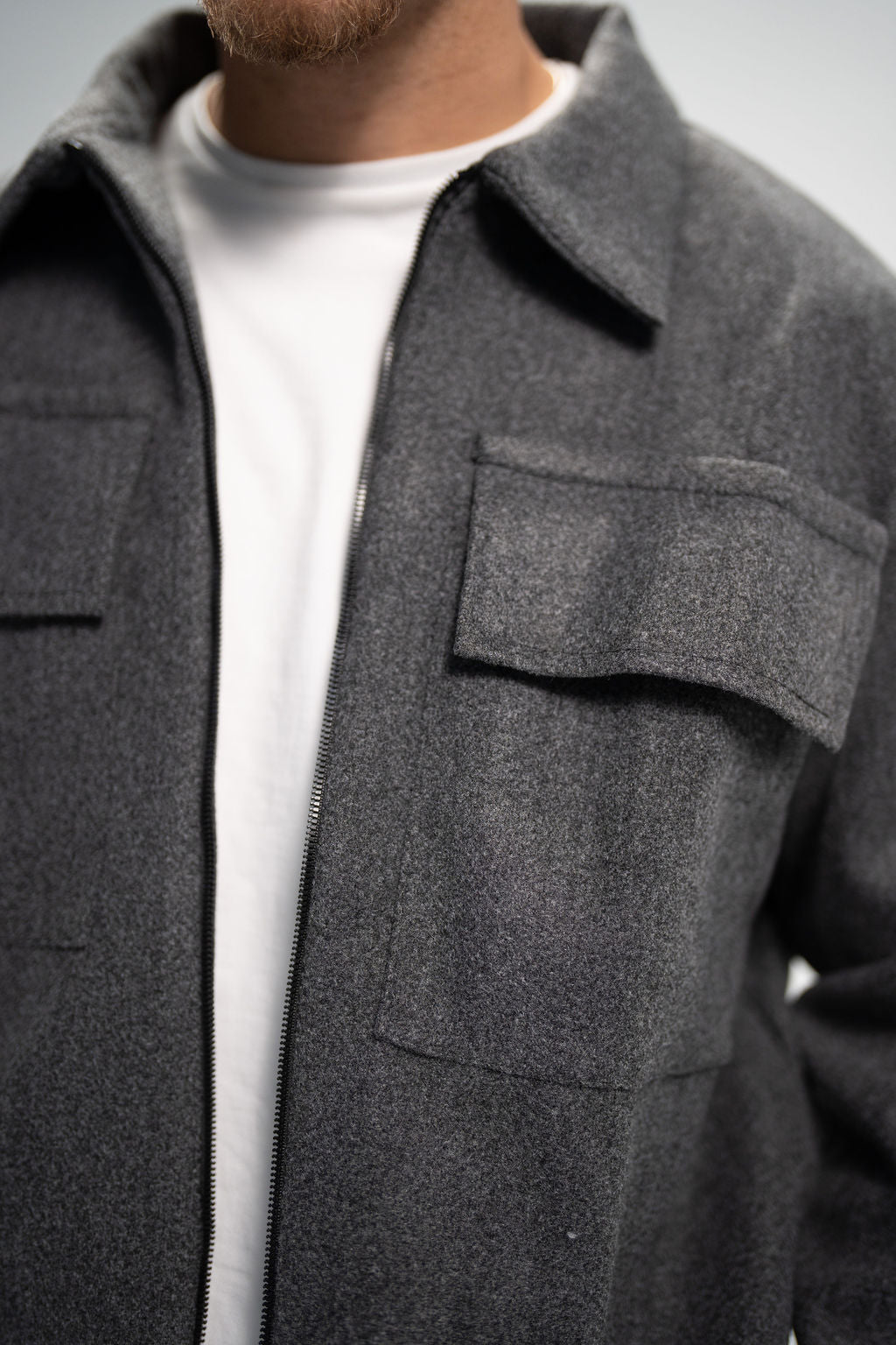 Wool Overshirt – Dark Grey