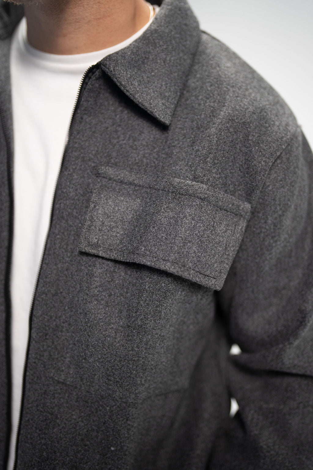 Wool Overshirt – Dark Grey
