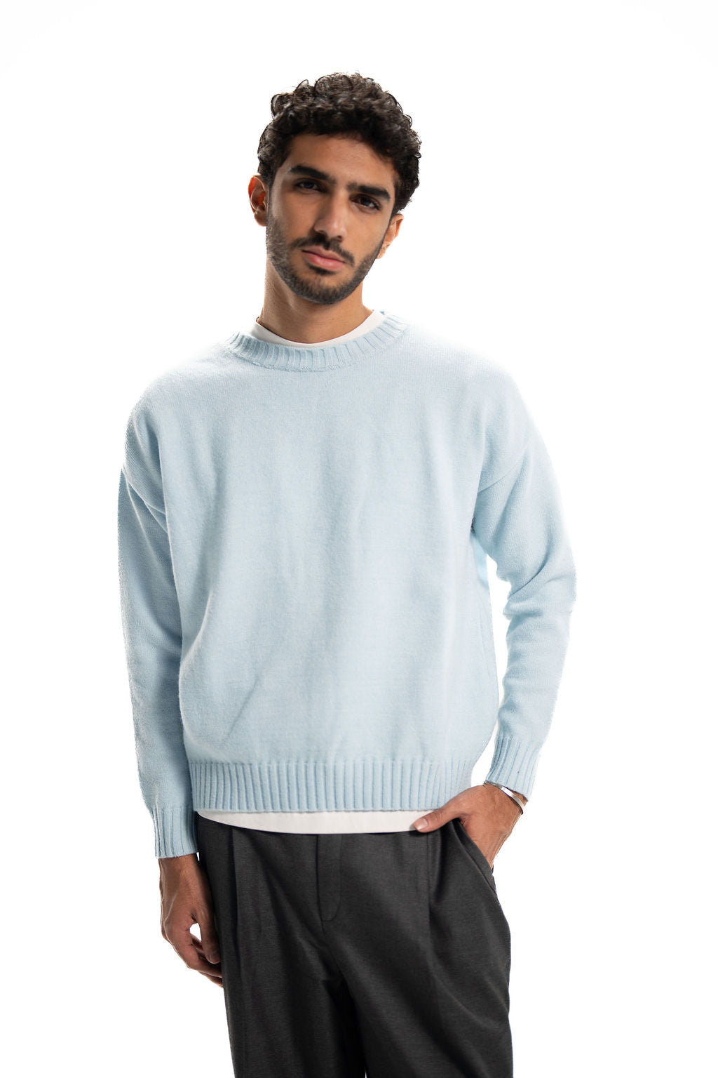 Knit Pullover – Baby Blue