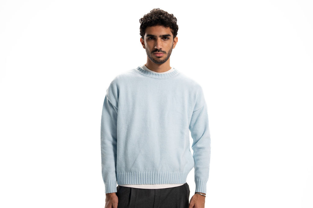 Knit Pullover – Baby Blue