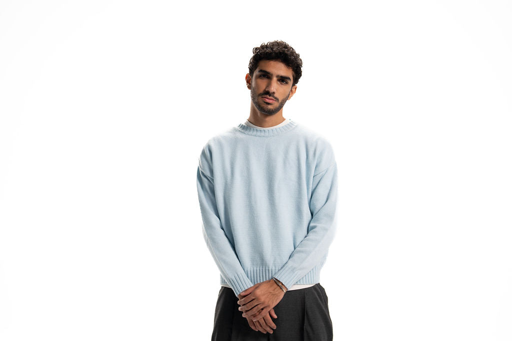 Knit Pullover – Baby Blue
