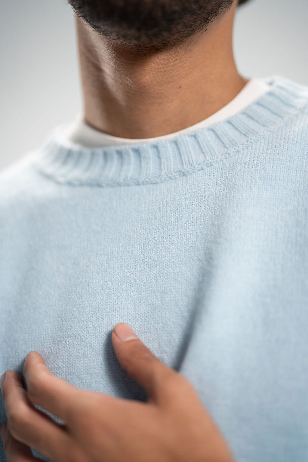 Knit Pullover – Baby Blue