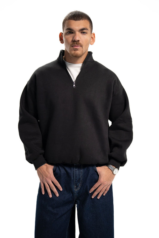 Quarter Zip – Black