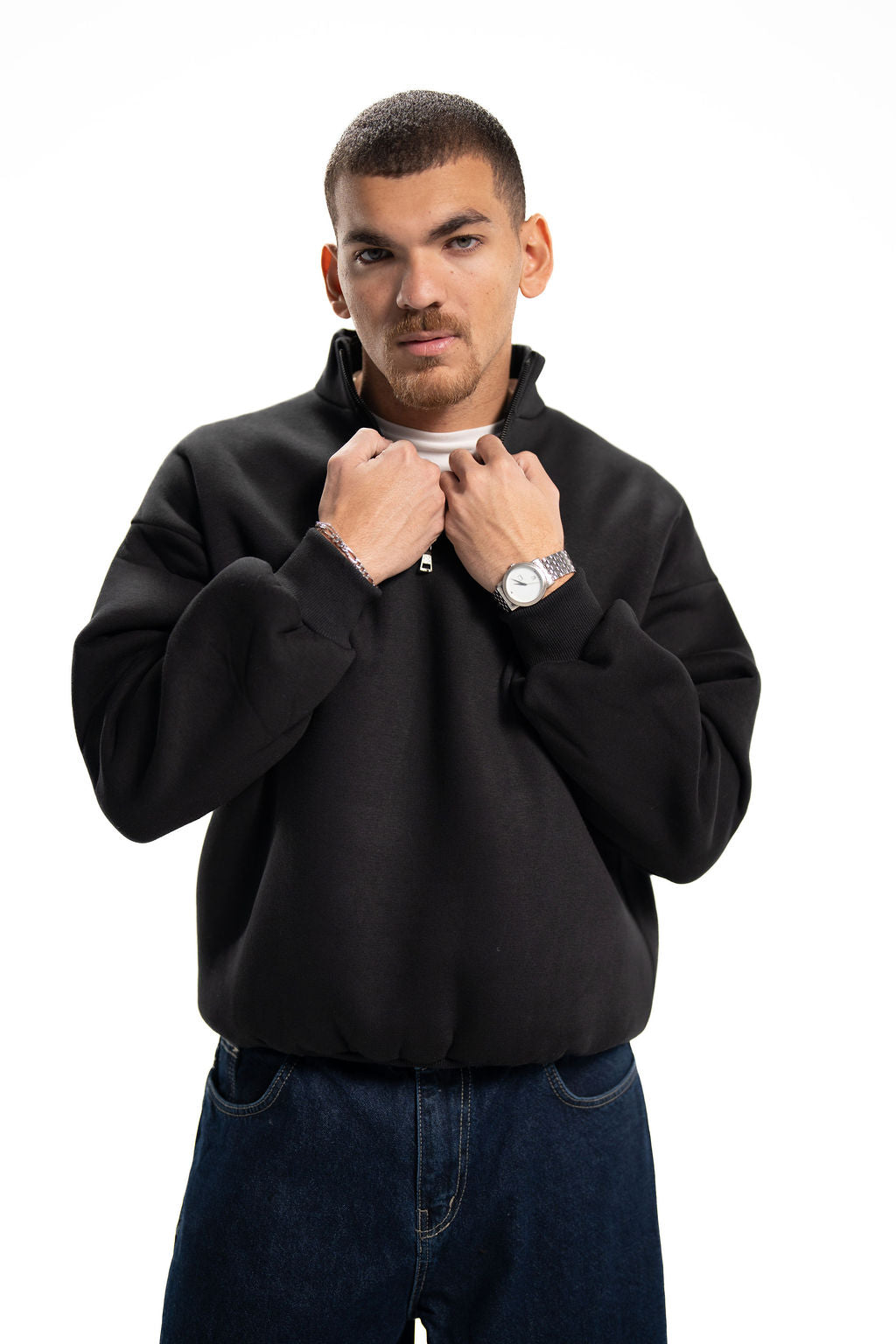 Quarter Zip – Black