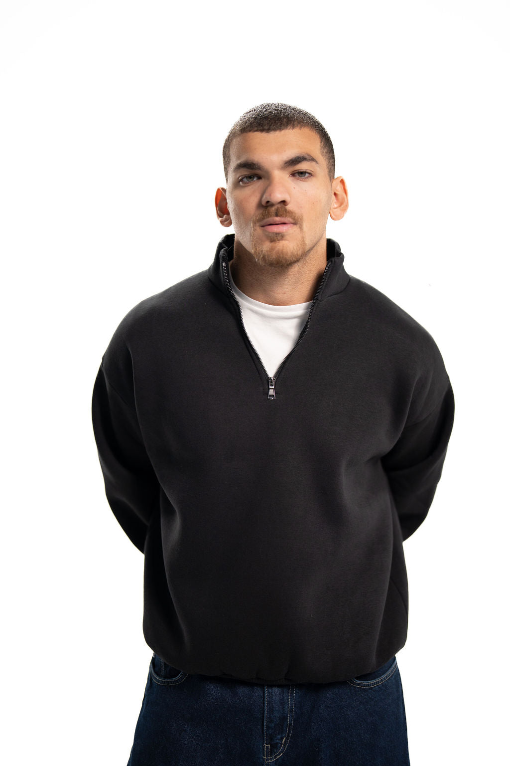 Quarter Zip – Black