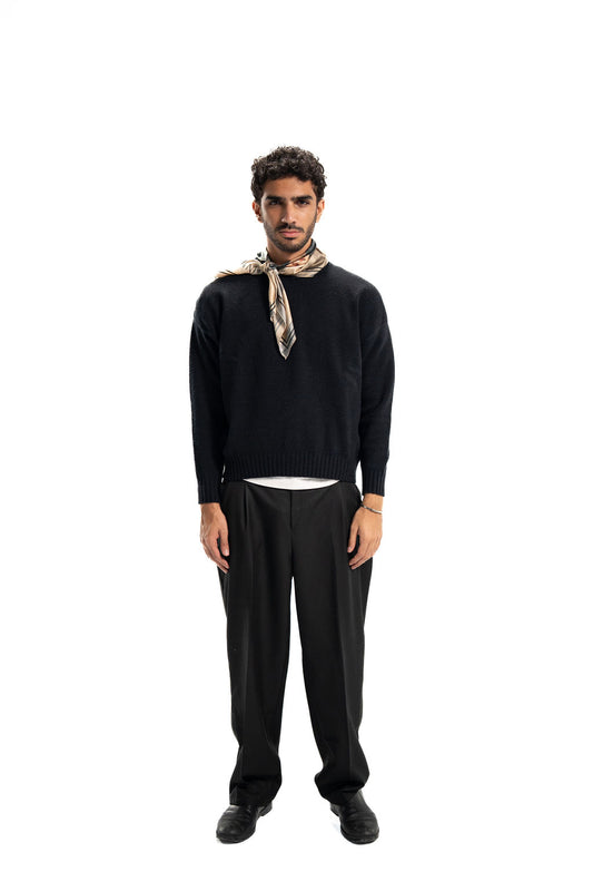 Pleated Pants – Black