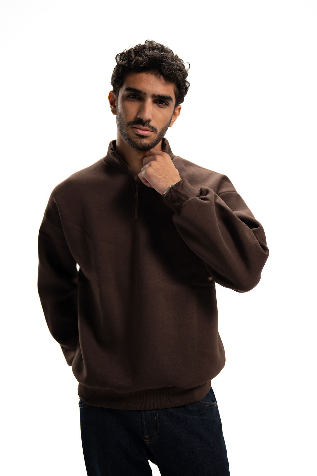 Quarter Zip – Brown