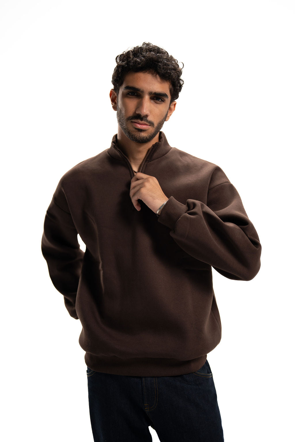 Quarter Zip – Brown