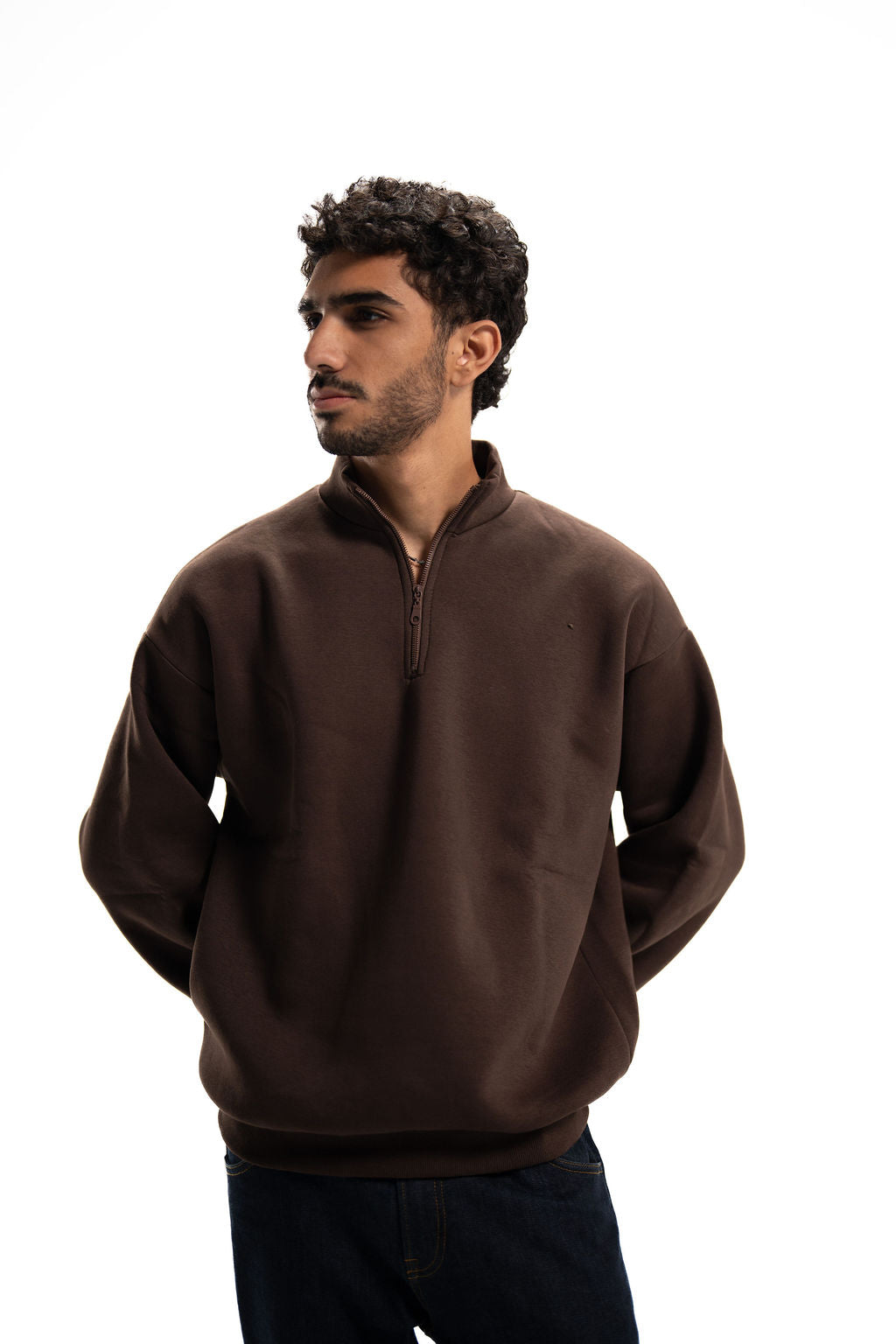 Quarter Zip – Brown