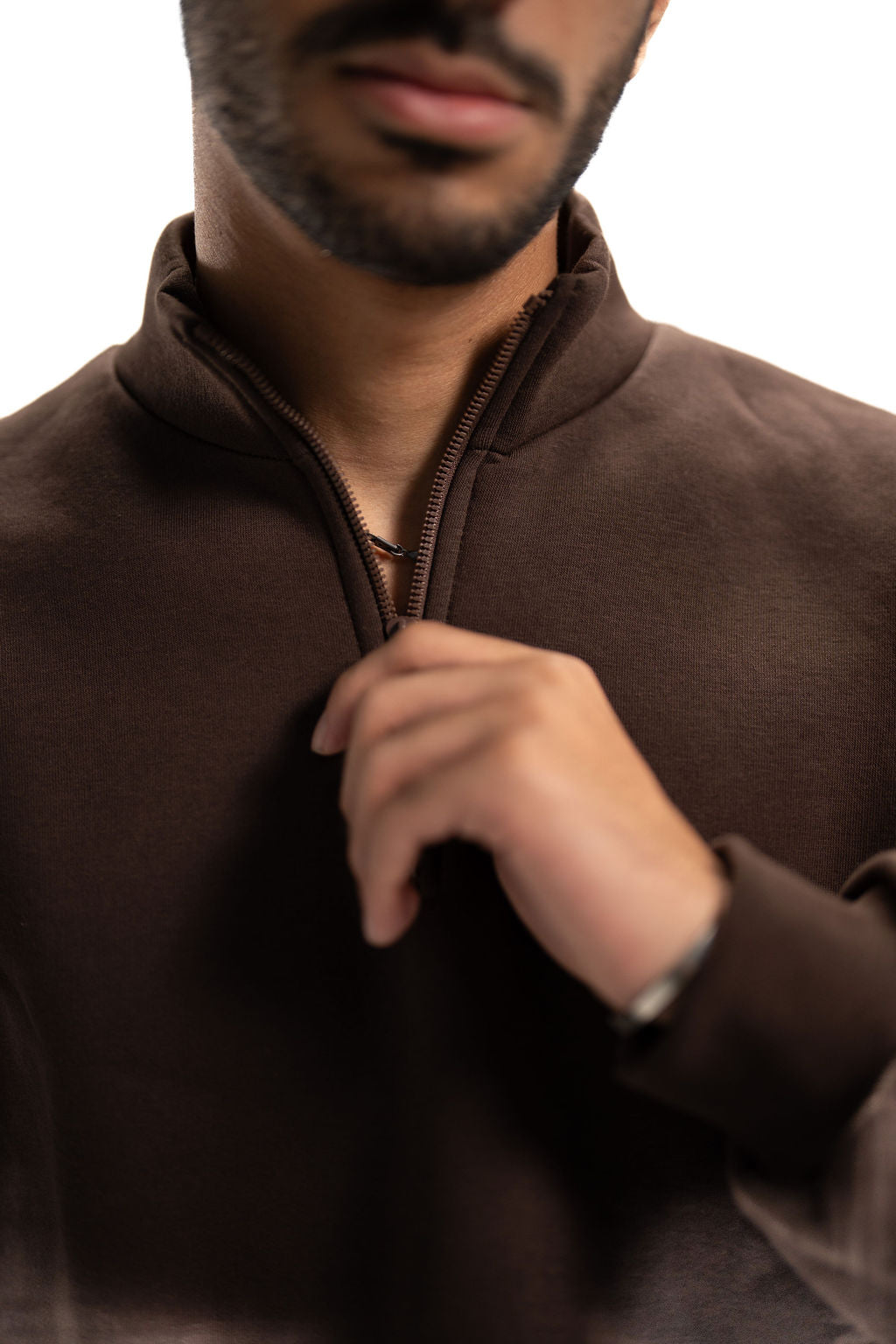 Quarter Zip – Brown