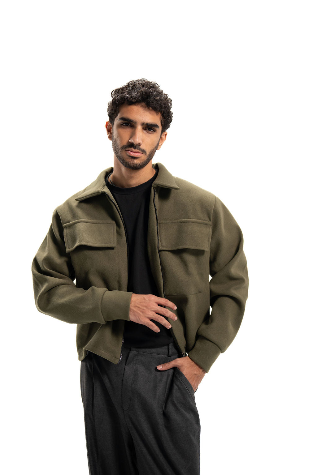 Wool Overshirt – Olive