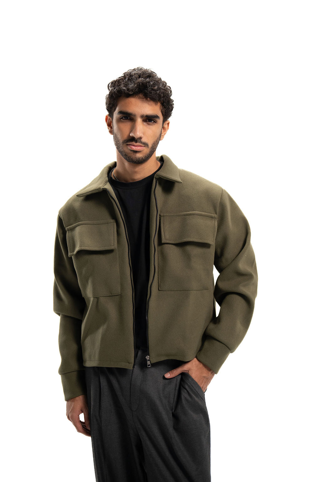 Wool Overshirt – Olive