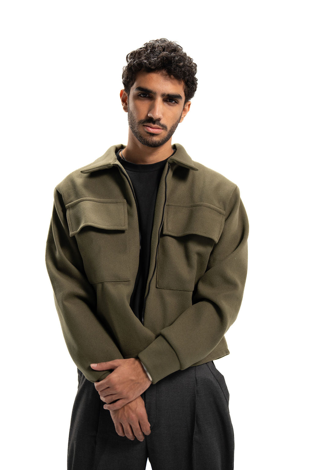 Wool Overshirt – Olive