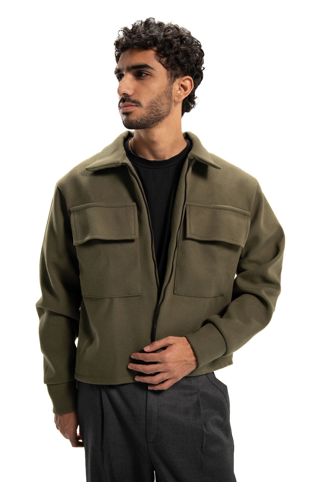 Wool Overshirt – Olive