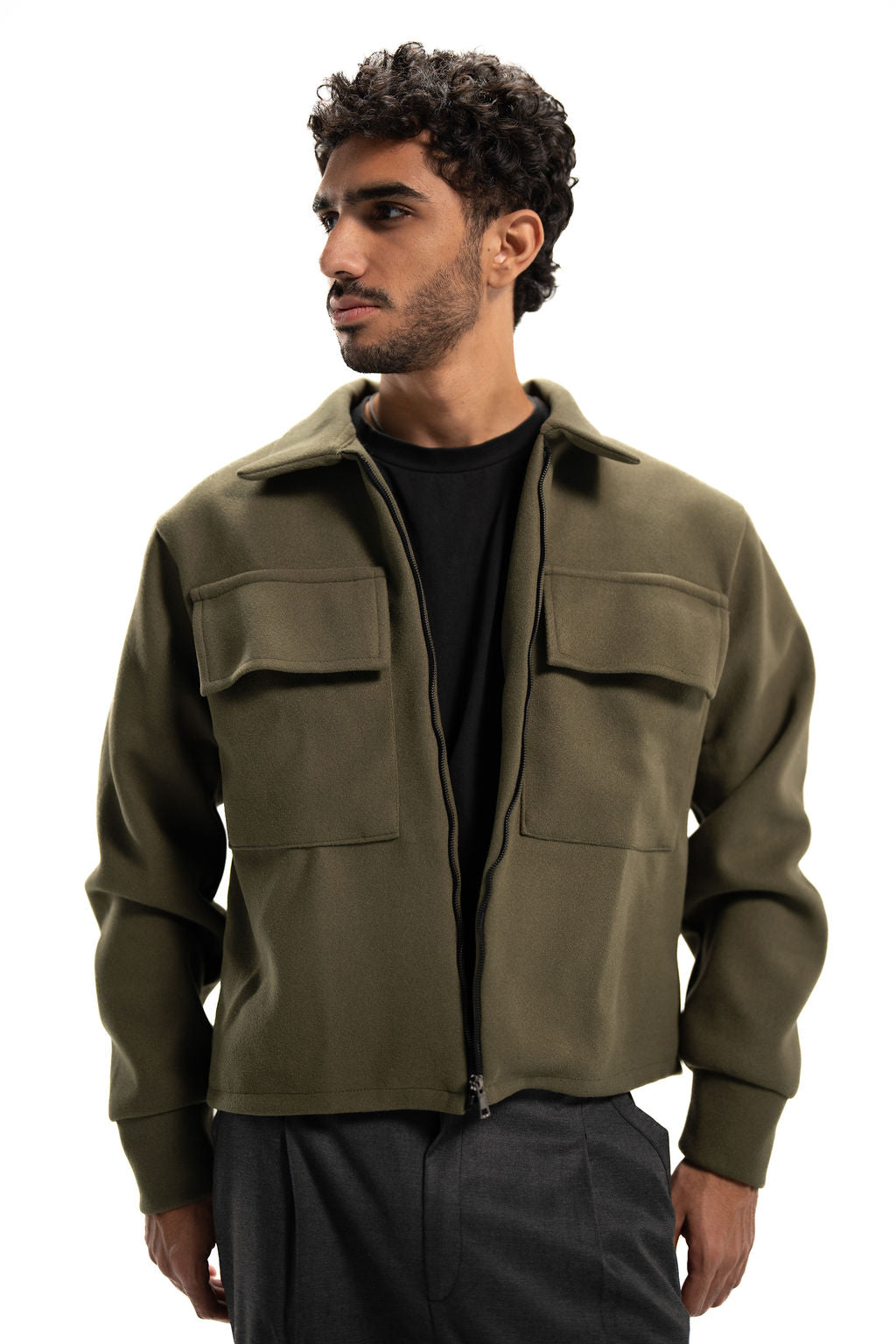 Wool Overshirt – Olive