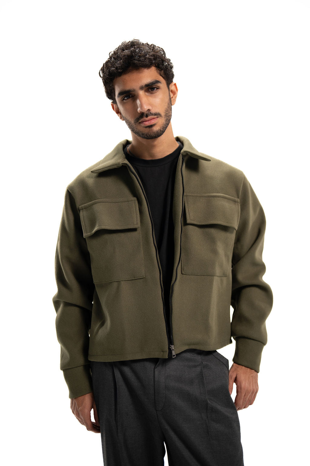 Wool Overshirt – Olive