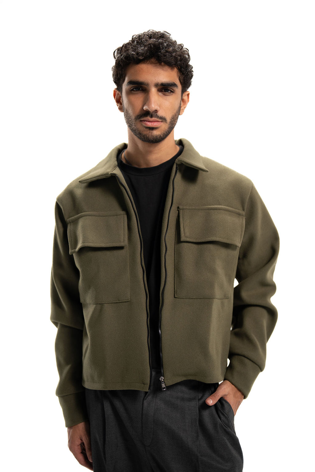 Wool Overshirt – Olive