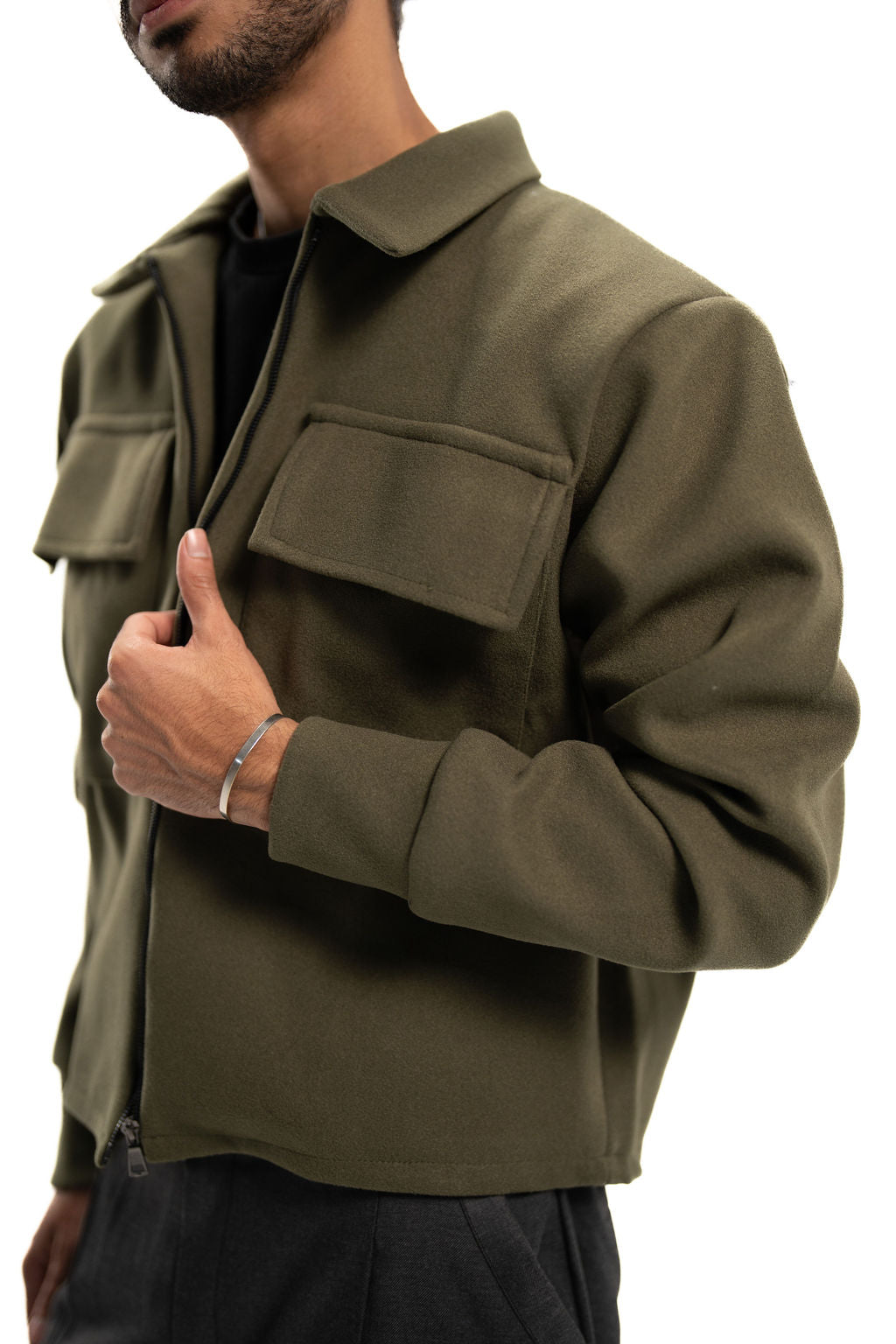 Wool Overshirt – Olive