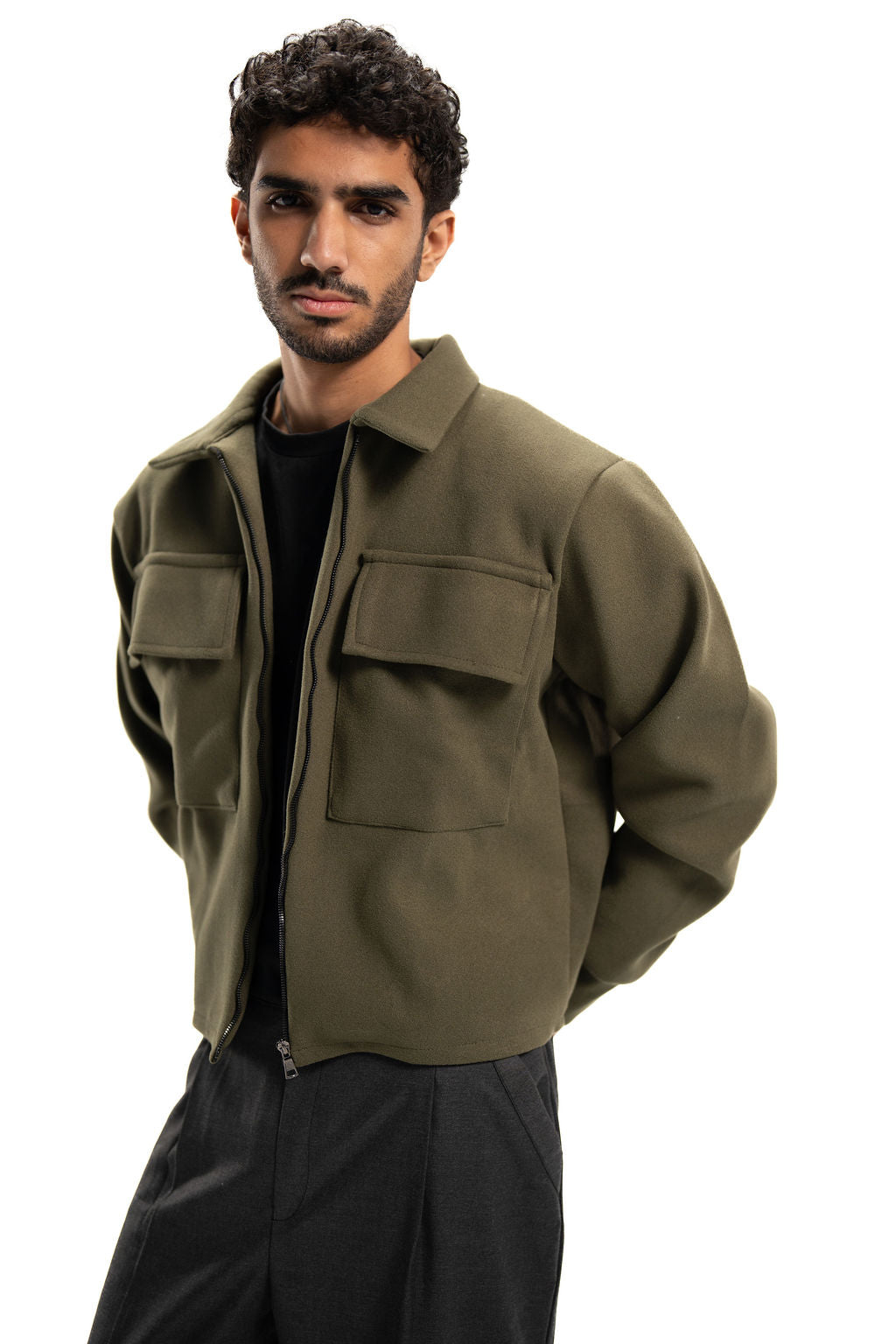 Wool Overshirt – Olive