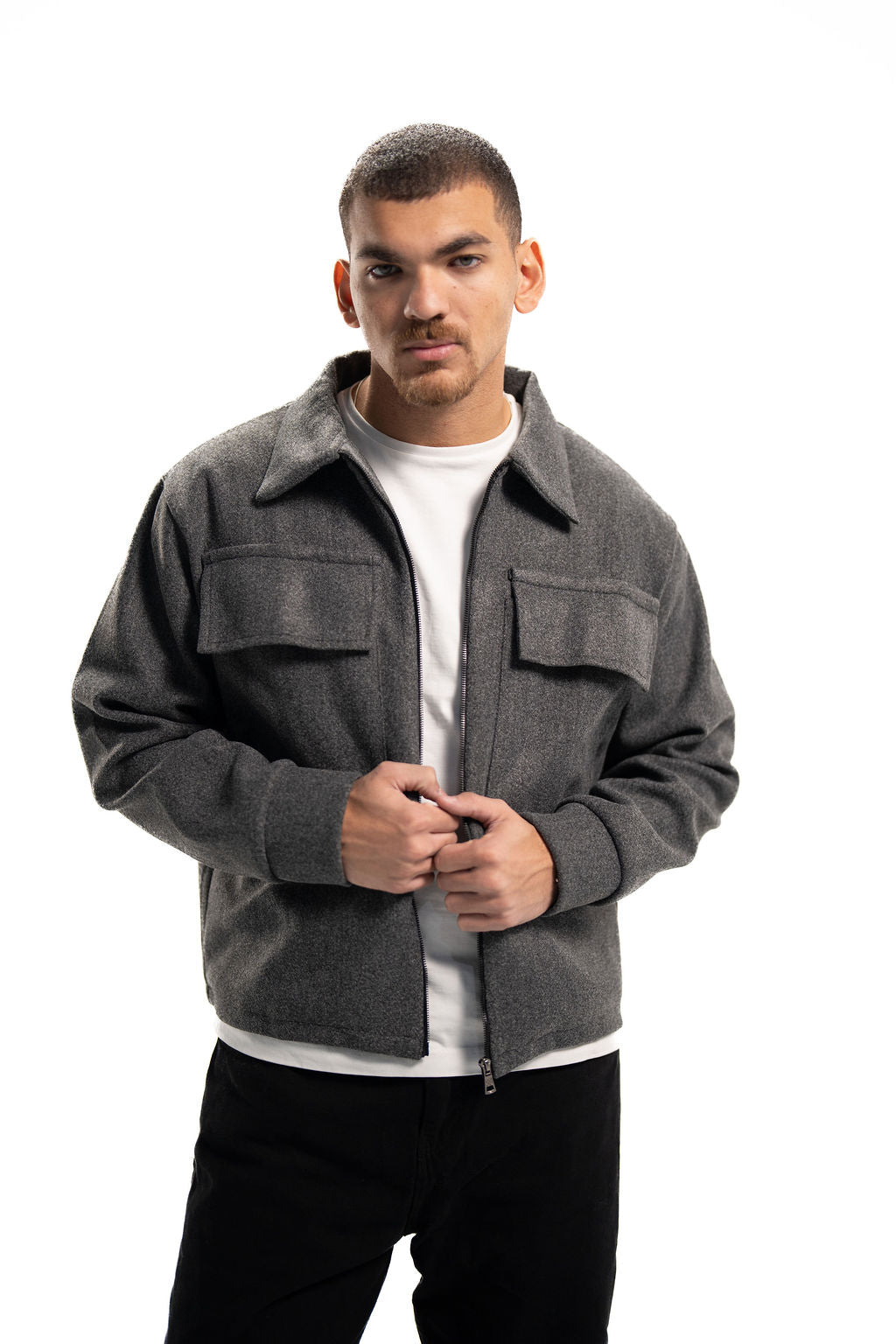 Wool Overshirt – Dark Grey